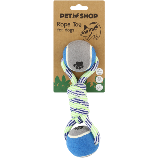 Petshop Double Ball & Rope Dog Toy