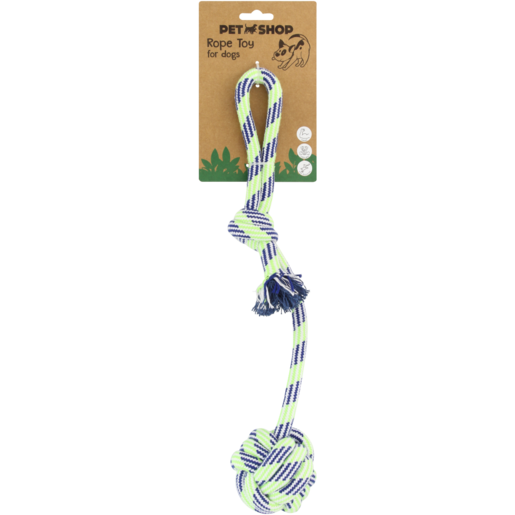 Petshop Blue & Green Long Cotton Rope Dog Toy