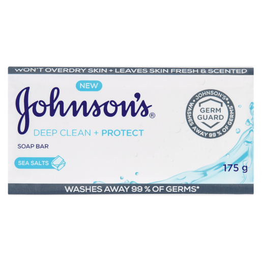 Johnson's Sea Salts Deep Clean + Protect Soap Bar 175g