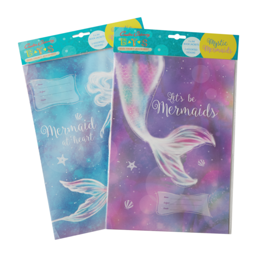 Creative Stationery Mystic Mermaids Book Jacket 5 Pack (Assorted Item - Supplied at Random)