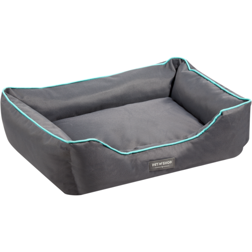 Pet Shop Small Grey Rectangle Oxford Dog Bed