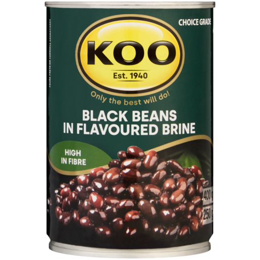 KOO Black Beans In Flavoured Brine Can 410g