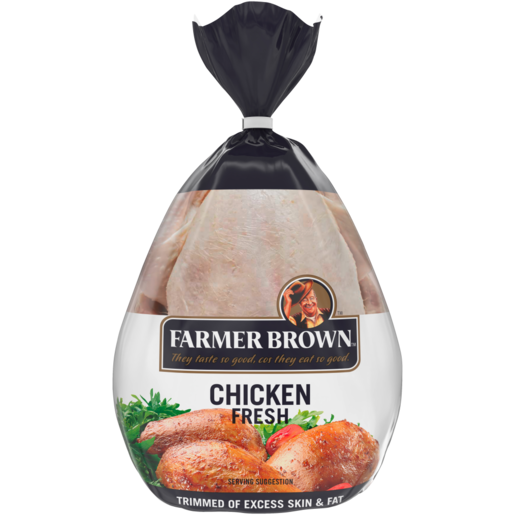 Farmer Brown Fresh Whole Chicken With Giblets Per kg