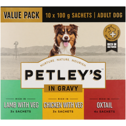 Petley's Value Pack Dog Food 10 x 100g