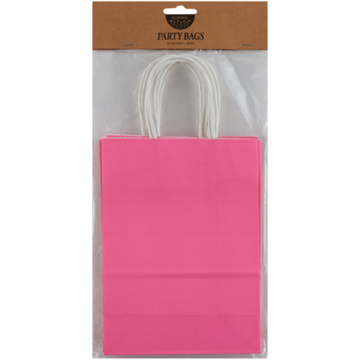 Occasions Pink Party Bags 5 Pack