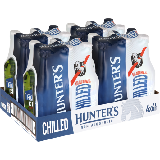 Hunter's Non-Alcoholic Chilled Cider Bottles 24 x 330ml