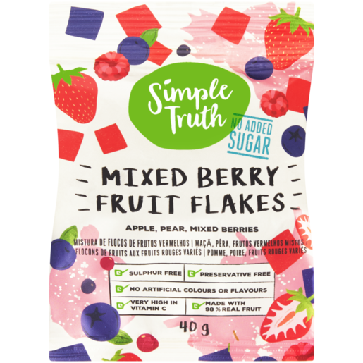 Simple Truth Mixed Berry Fruit Flakes 40g 