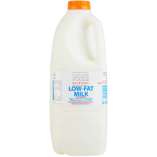 Genuine Foods Low Fat Fresh Milk Bottle 2L