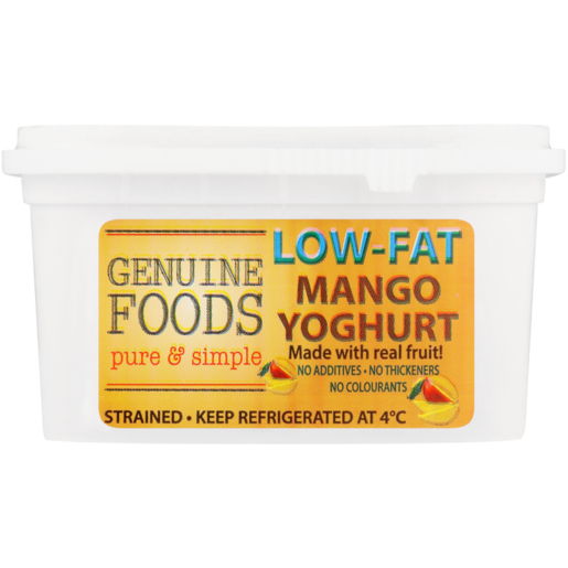 Genuine Foods Mango Flavoured Low Fat Yoghurt 250g