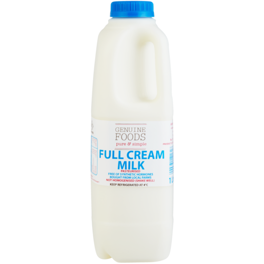 Genuine Foods Full Cream Milk 1L