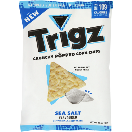 Trigz Sea Salt Crunchy Popped Corn Chips 28g