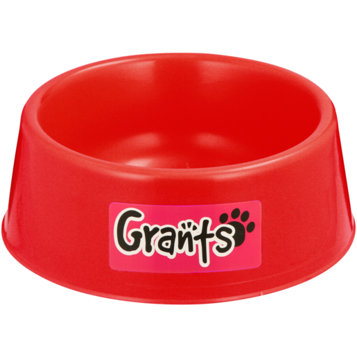 Grants Small Red Plastic Dog Bowl