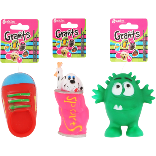 Grants Assorted Small Daro Squeaky Dog Toy (Colour May Vary)