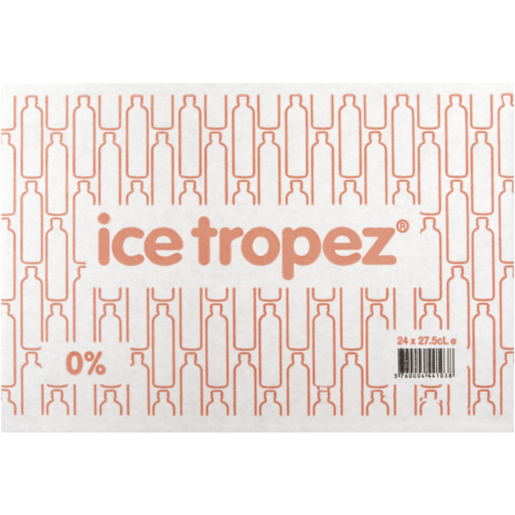 Ice Tropez Peach Flavour Zero% Alcohol Wine Cocktail 24 x 275ml