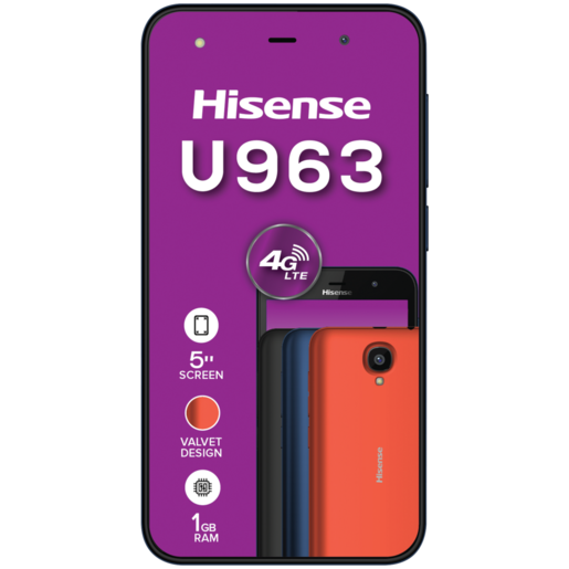 Hisense U963 Blue Dual Sim Smartphone 5" 8GB
