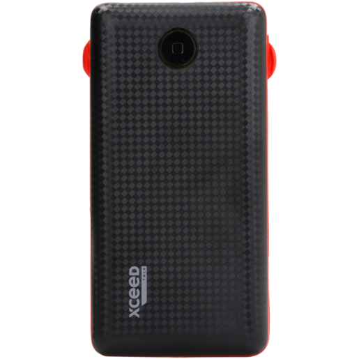 Xceed Black & Red Power Bank With 2 Built-In Cables 20000mAh