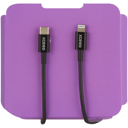 Xceed Black USB Type-C To Lightning Cable 1.2m