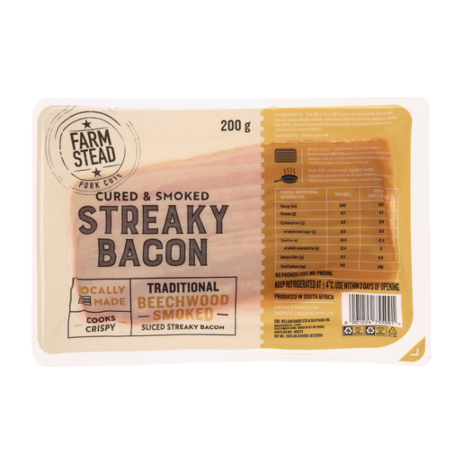 Farmstead Cured & Smokey Streaky Bacon 200g