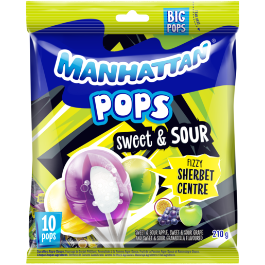 Manhattan Sweet & Sour Pops 10 Pack