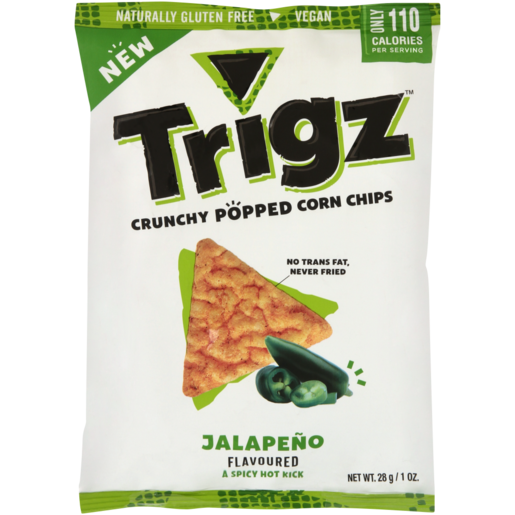 Trigz Jalapeño Crunchy Popped Corn Chips 28g