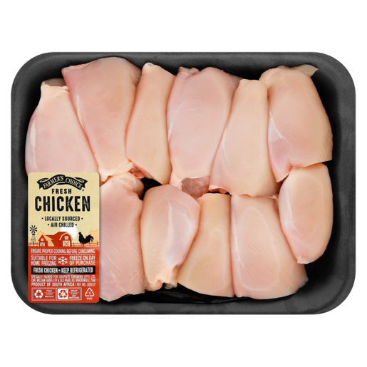 Farmer's Choice Fresh Deboned & Skinless Chicken Thighs Per Kg