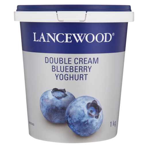 LANCEWOOD Blueberry Flavoured Double Cream Yoghurt 1kg