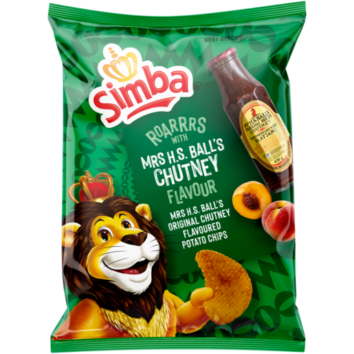 Simba Mrs H.S. Ball's Chutney Flavoured Potato Chips 120g