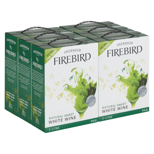 Overmeer Cellars Firebird Natural Sweet White Wine Boxes 6 x 3L