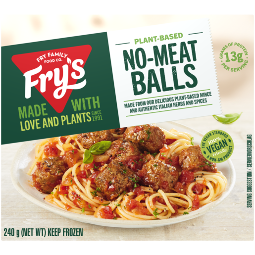 Fry's Frozen No-Meat Balls Plant-Based Meatballs 240g