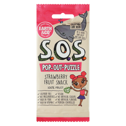 Earth & Co S.O.S Strawberry Flavoured Fruit Snack 20g