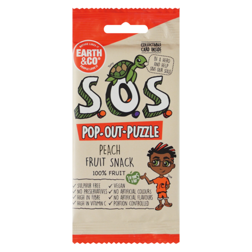 Earth & Co S.O.S Peach Flavoured Fruit Snack 20g