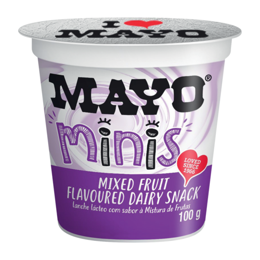 Mayo Minis Mixed Fruit Flavoured Diary Snack 100g