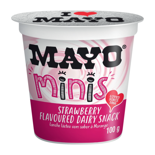 Mayo Minis Strawberry Flavoured Diary Snack 100g
