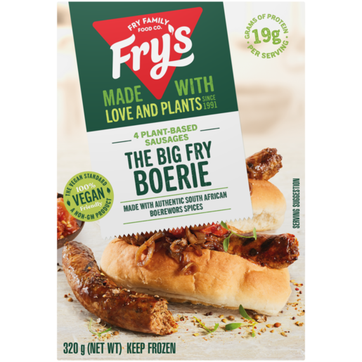 Fry's Frozen The Big Fry Boerie Plant-Based Sausages 320g
