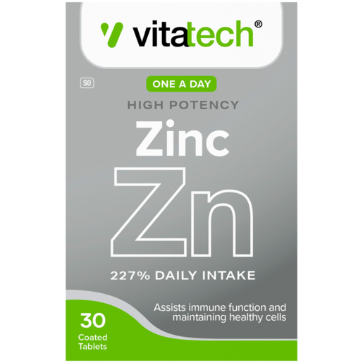 Vitatech Zinc Coated Tablets 30 Pack