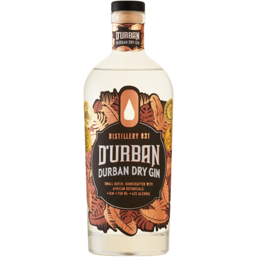 D'urban Dry Gin Bottle 750ml