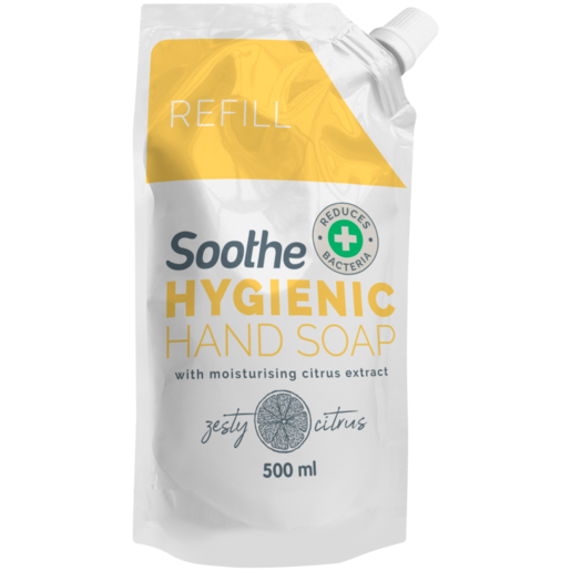 Soothe Zesty Citrus Hygienic Hand Soap Refill 500ml