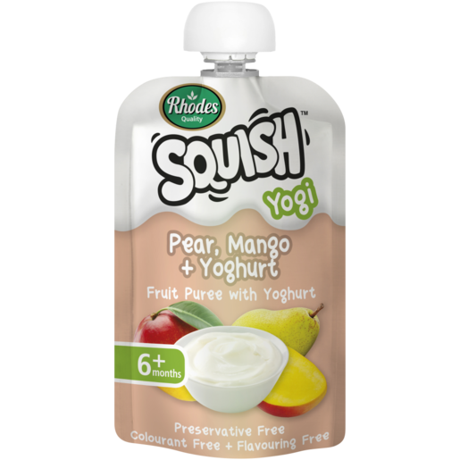 Rhodes Squish Pear,Mango & Yoghurt Flavoured Baby Food 110ml