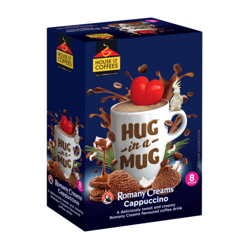 Hug In A Mug Romany Creams Instant Cappuccino Sticks 8 x 24g