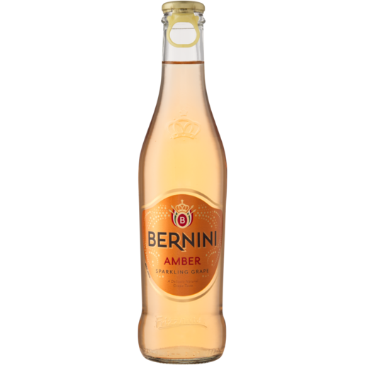 Bernini Amber Sparkling Grape Frizzante Bottle 275ml