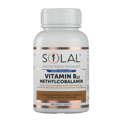 Solal Mood Stress & Sleep Vitamin B12 Tablets 60 Pack