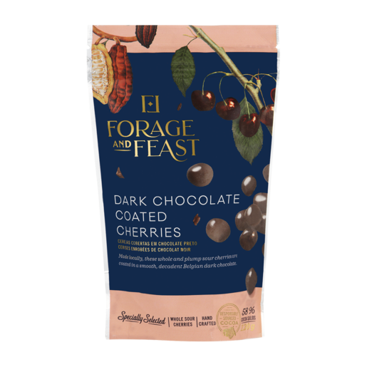Forage And Feast Dark Chocolate Coated Cherries 120g