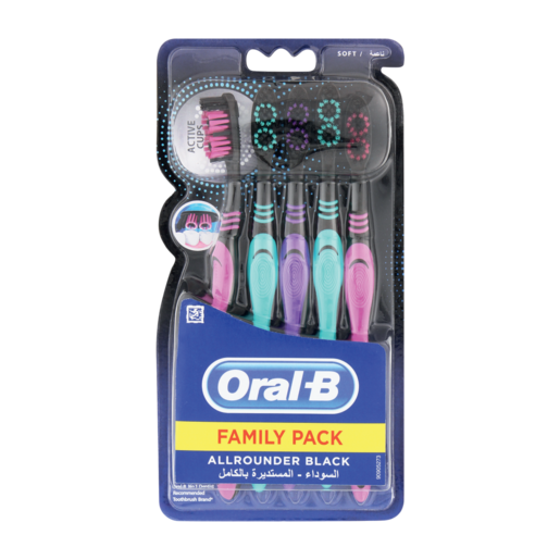 Oral-B Family Pack All Rounder Black 5 Pack