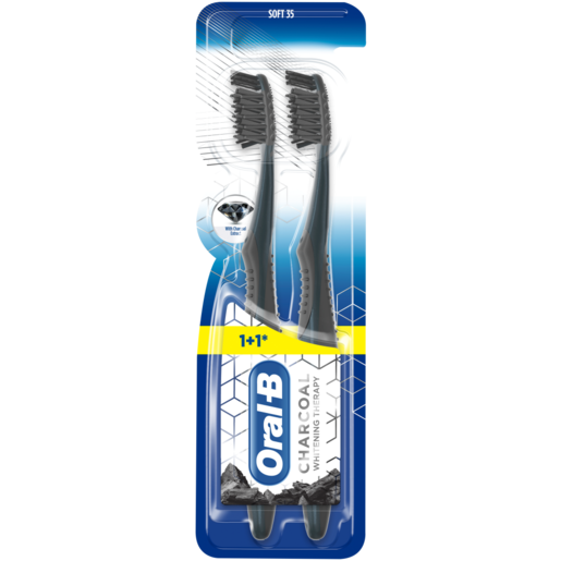 Oral-B Soft 35 Charcoal Whitening Therapy Toothbrush 2 Pack