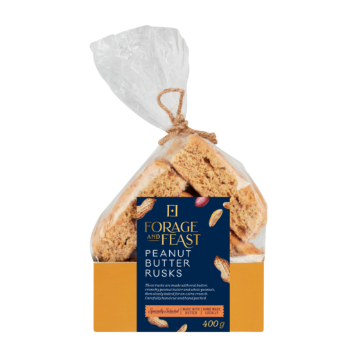 Forage And Feast Peanut Butter Flavoured Rusks 400g