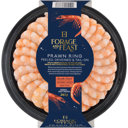Forage And Feast Frozen Prawn Ring 243g