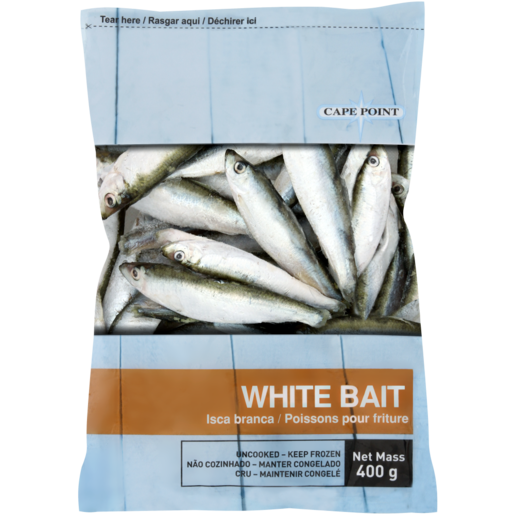 Cape Point Frozen White Bait Fish 400g