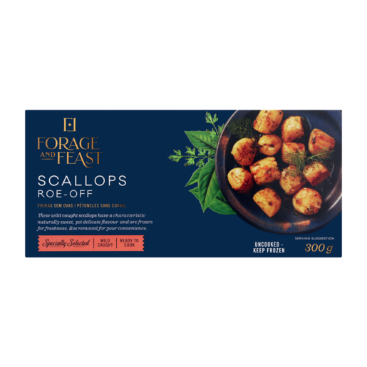 Forage And Feast Frozen Scallops 300g