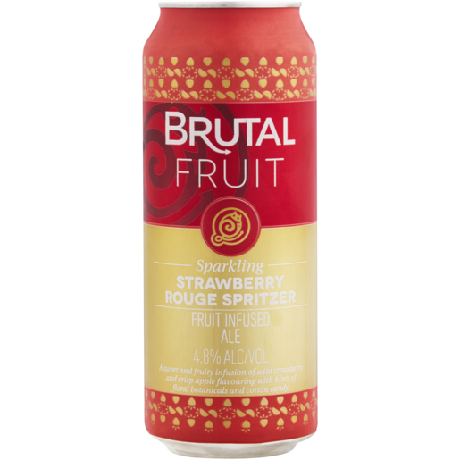 Brutal Fruit Strawberry Rouge Sparkling Spritzer Can 500ml