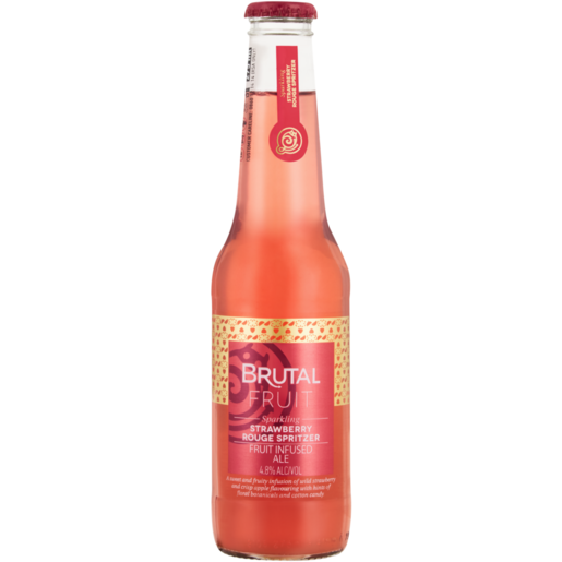 Brutal Fruit Strawberry Rouge Sparkling Spritzer Bottle 275ml